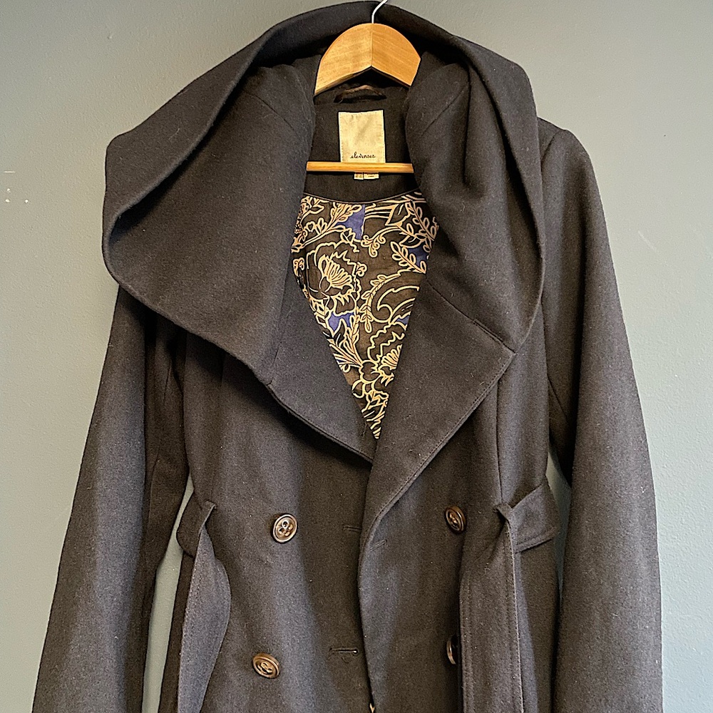 Elevenses dark blue peacoat size 10